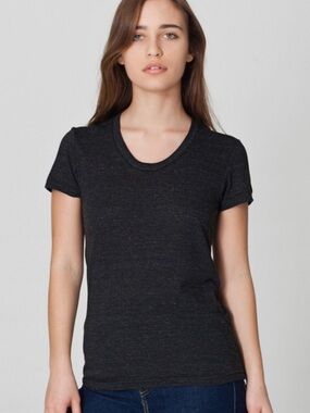 American Apparel tri blend tee. Made in USA.